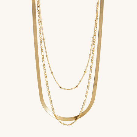 Maximum Impact Necklace Layering Set in Gold